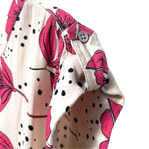 CABI Fuchsia Floral Boxy Blouse Top XS - Picture 3 of 8